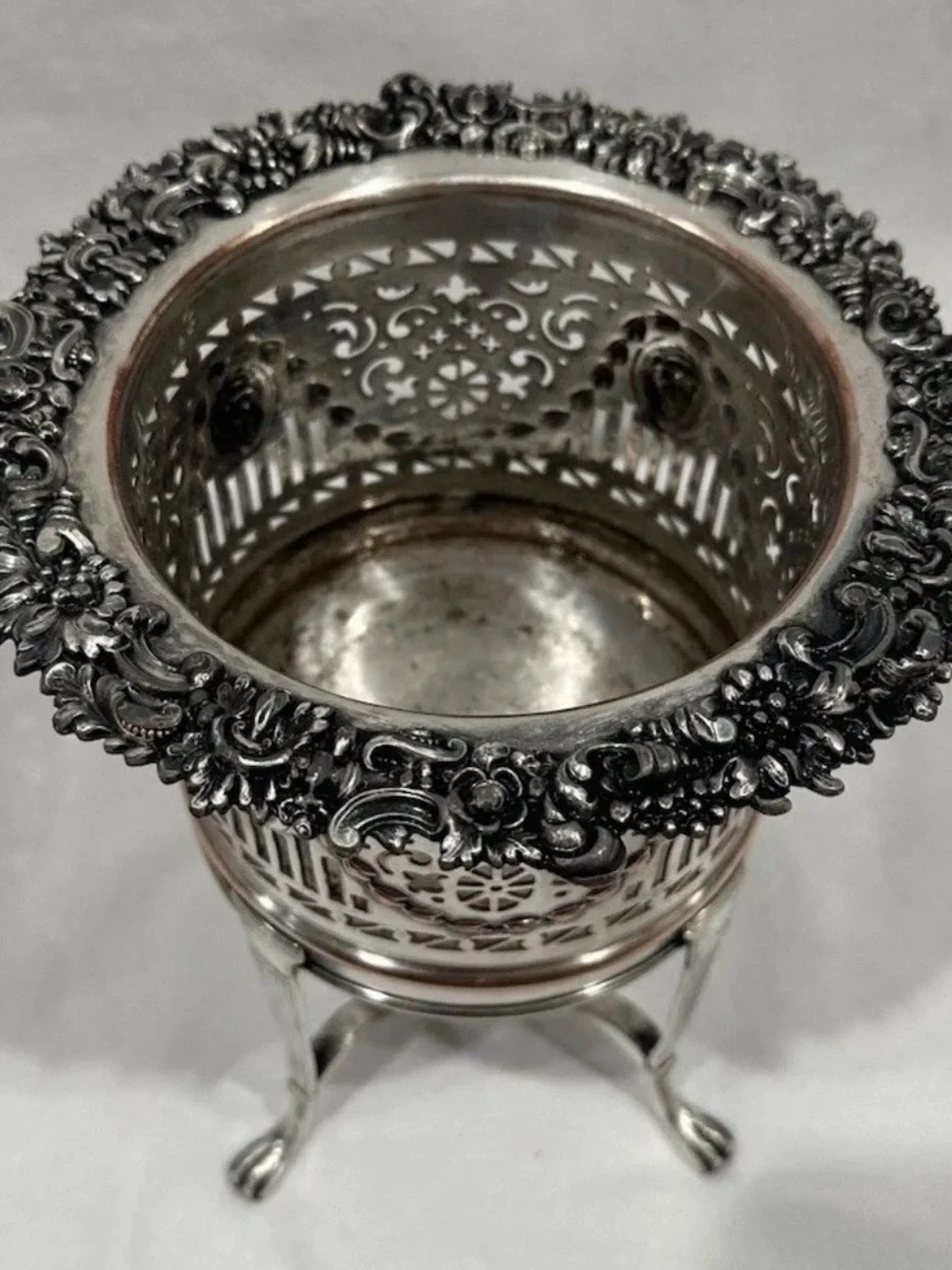 Antique Victorian Sheffield Silver Plate Wine Bottle Holder